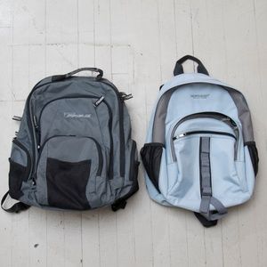 Backpack Bundle! School Daypack Bags Blue Grey